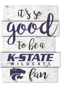 Purple K-State Wildcats birch Sign