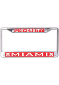 Miami RedHawks Printed Metallic License Frame