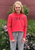 Cincinnati Womens Cincy Hooded Sweatshirt - Red