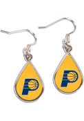 Indiana Pacers Womens Hammered Dangle Earrings - Blue