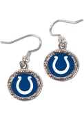 Indianapolis Colts Womens Hammered Earrings - Blue