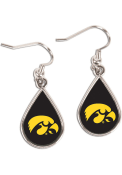 Iowa Hawkeyes Womens Teardrop Earrings - Black