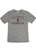 Illinois Fighting Illini Grandpa Number One Fashion T Shirt - Grey