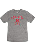 Nebraska Cornhuskers Dad Number One Fashion T Shirt - Grey