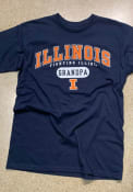 Illinois Fighting Illini Grandpa Pill T Shirt - Navy Blue