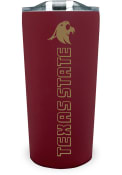 Texas State Bobcats Team Logo 18oz Soft Touch Stainless Steel Tumbler - Maroon