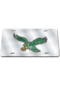 Philadelphia Eagles Retro Team Logo Silver Car Accessory License Plate