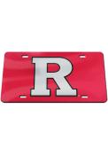 Rutgers Scarlet Knights Team Color Acrylic Car Accessory License Plate