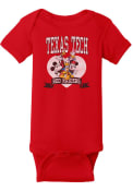 Texas Tech Red Raiders Baby Disney Heart Troop One Piece - Red