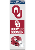 Oklahoma Sooners 3pk Fan Decals Auto Decal - Red