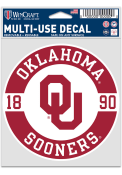 Oklahoma Sooners 3.75x5 Patch Auto Decal - Red