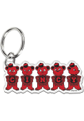 Red Cincinnati Bearcats 5 Bear Keychain