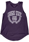 Purple Womens K-State Wildcats Muscle Tank Top