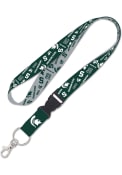 Michigan State Spartans Scatteredprint Lanyard