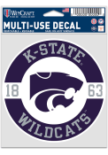 Purple K-State Wildcats 3.75x5 Patch Decal