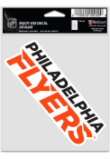 Philadelphia Flyers 3.75x5 Wordmark Auto Decal - Black