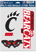 Red Cincinnati Bearcats 3 fan pack Decal