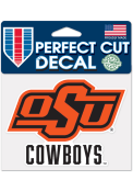 Oklahoma State Cowboys 4.5X5.75 Perfect Cut Auto Decal - Orange