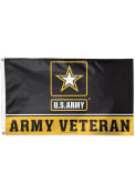 Army 3x5 Veteran Deluxe Black Silk Screen Grommet Flag
