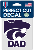 Purple K-State Wildcats Dad 4x4 Decal
