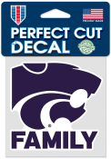 Purple K-State Wildcats Family 4x4 Decal