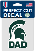 Michigan State Spartans Dad 4x4 Auto Decal - Green