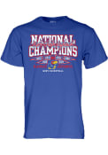 Kansas Jayhawks 2022 National Champions 6 Times T Shirt - Blue