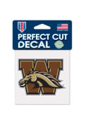 Western Michigan Broncos 4x4 Perfect Cut Auto Decal - Brown