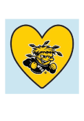 Wichita State Shockers Logo In Heart 4 Pack Tattoo