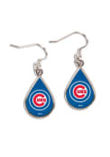 Chicago Cubs Womens Teardrop Earrings - Blue