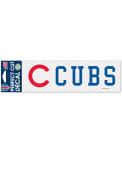 Chicago Cubs 3x10 Perfect Cut Auto Decal - Red