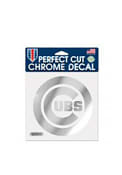 Chicago Cubs Chrome Auto Decal - Silver