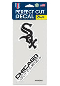 Chicago White Sox 4x4 2 Pack Auto Decal - Black