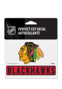 Chicago Blackhawks Team Name Perfect Cut Auto Decal - Red