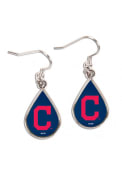 Cleveland Indians Womens Teardrop Earrings - Navy Blue
