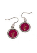 Cleveland Cavaliers Womens Hammered Dangle Earrings - Silver