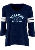 Villanova Wildcats Womens Navy Blue BO 3/4 Sleeve Women's V-Neck