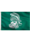 Michigan State Spartans 3x5 Vault Logo Grommet Green Silk Screen Grommet Flag