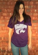 K-State Wildcats Womens Purple Confetti V-Neck
