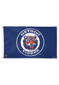 Detroit Tigers Cooperstown Navy Blue Silk Screen Grommet Flag