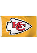 Kansas City Chiefs 3X5 Yellow Silk Screen Grommet Flag
