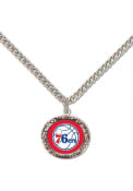 Philadelphia 76ers Womens Hammered Necklace - Red