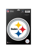 Pittsburgh Steelers 6.25x9 Logo Car Magnet - Black