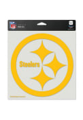 Pittsburgh Steelers 8x8 Full Color Logo Auto Decal - Black