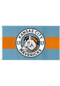 Kansas City Mavericks 3x5 Blue Silk Screen Grommet Flag
