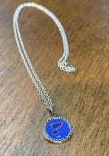St Louis Blues Womens Hammered Necklace - Blue