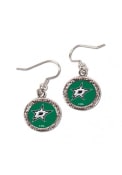 Dallas Stars Womens Hammered Dangle Earrings - Green