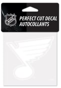 St Louis Blues Perfect Cut Auto Decal - White