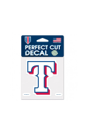 Texas Rangers 4x4 Perfect Cut Auto Decal - White