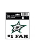 Dallas Stars Number 1 Auto Decal - Green